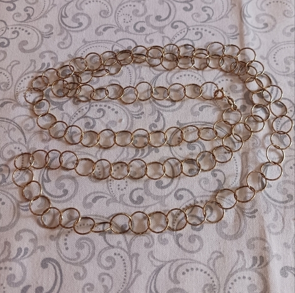 925 Italy KA 1772 Sterling Silver Gold Plated Chain Link Necklace - Picture 15 of 16